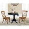 International Concepts 42 in. Dual Drop Leaf Table with 2 Cross Back Dining Chairs - 3 Piece Dining Set K46-42DP-C59-613P - alternate 7